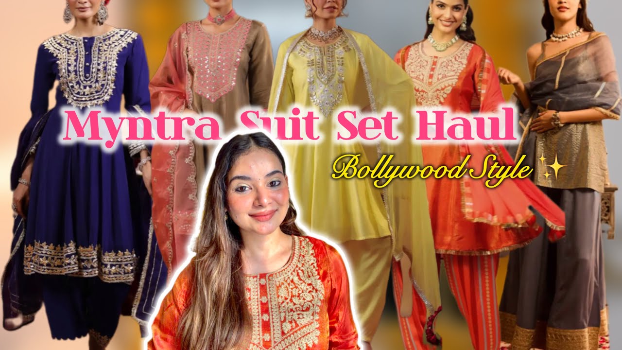 Myntra Bollywood Style✨Partywear Suit Set😍Haul 🛍️#myntra #suitset #bollywoodstyle  #myntrafinds 