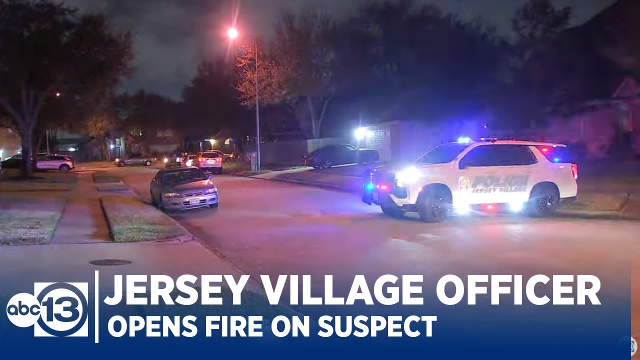 Jersey Village officer opens fire on suspect who hit police cruiser