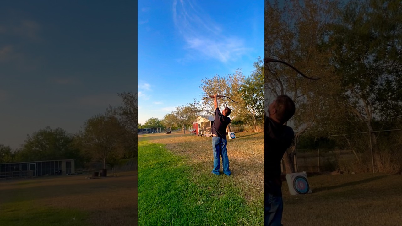 Bow and arrow Physics experiment.  
