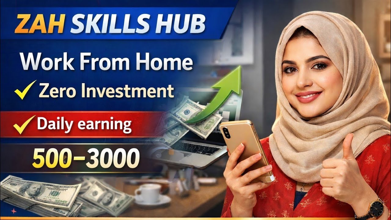 💥 Big Opportunity! Work From Home & Earn Daily 500—3000 💻 | AH SKILLS HUB 🏠✨