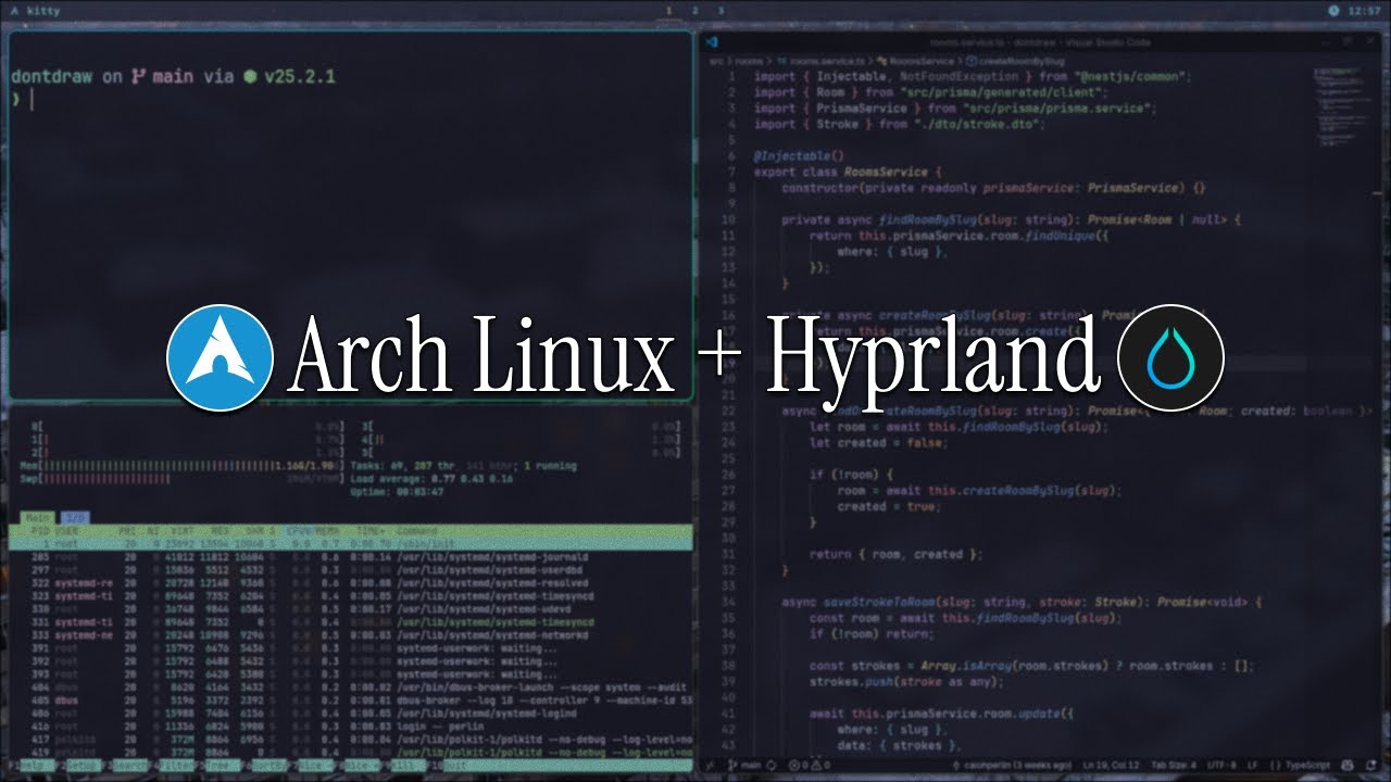 O Melhor Setup de Desenvolvimento de Software com Arch Linux + Hyprland | Guia de Instala&ccedil;&atilde;o