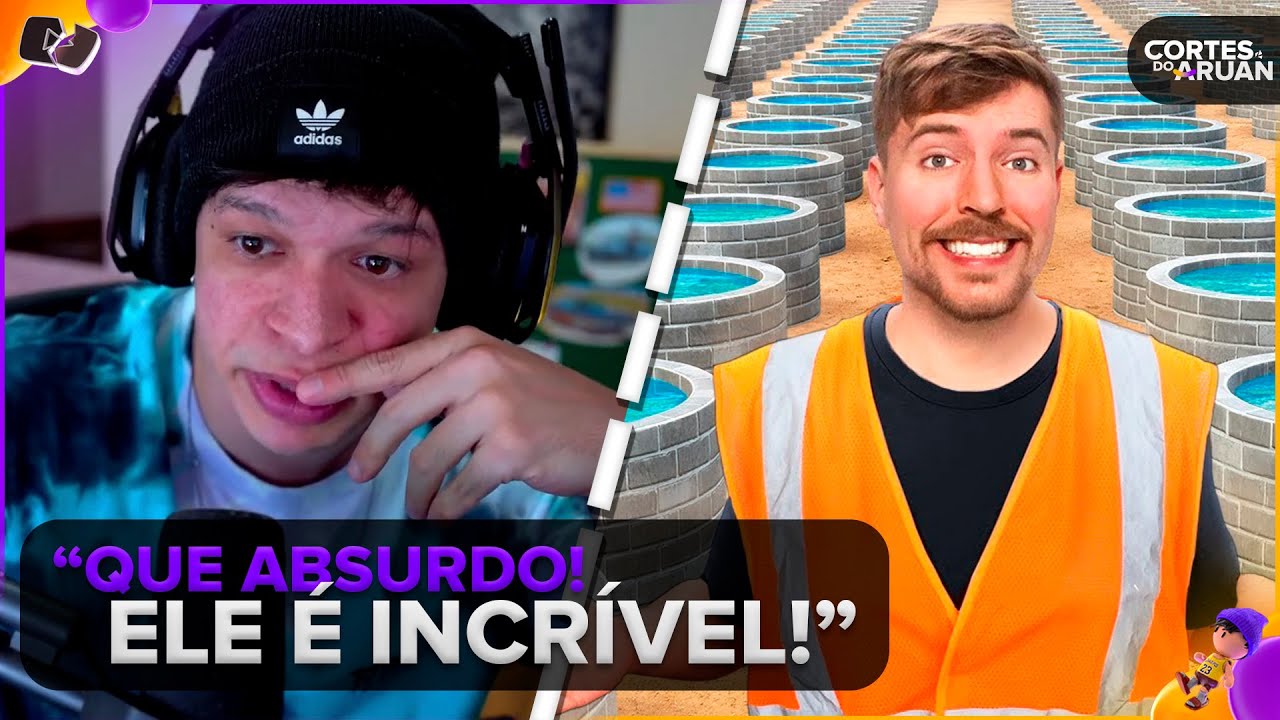 ARUAN REAGE: CONSTRUÍ 100 POÇOS NA ÁFRICA (MRBEAST) - Cortes do Aruan