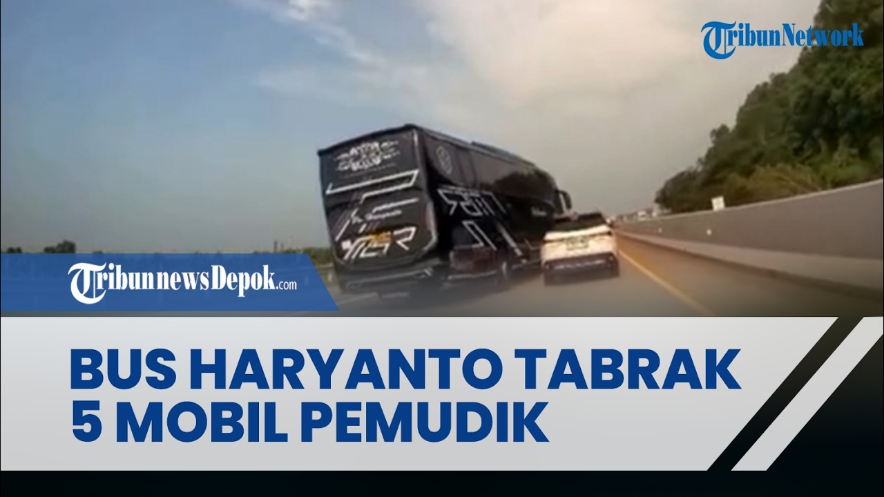 Kecelakaan di Tol Batang, Bus Haryanto Tabrak 5 Mobil Pemudik