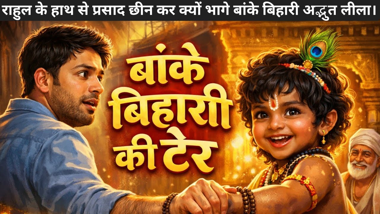 राहुल के हाथ से प्रसाद छीन कर क्यों भागे बांके बिहारी । | Banke Bihari Chamtkar | Ankit Chobey