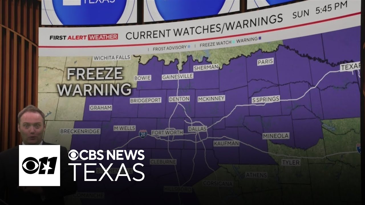 Powerful cold front brings freeze warnings, high winds across North Texas