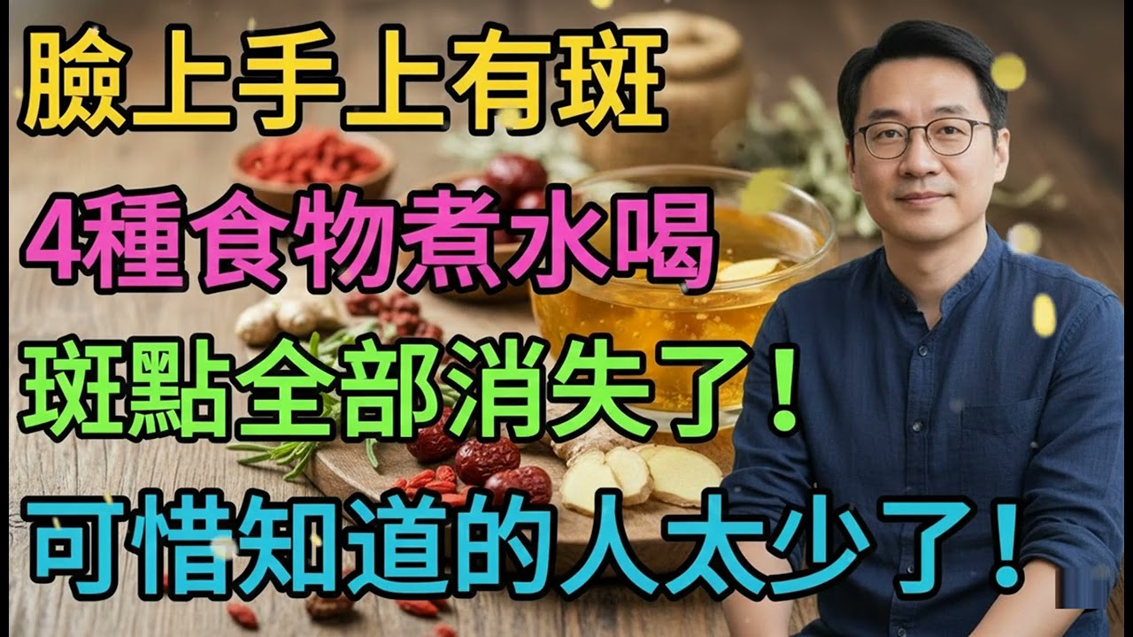 臉上老人斑、黃褐斑越來越多？別煩！4種食材，煮一碗「化斑養顏湯」，連喝一個月，臉變乾淨了！#健康知识#老年健康#健康养生#醫師健康日記