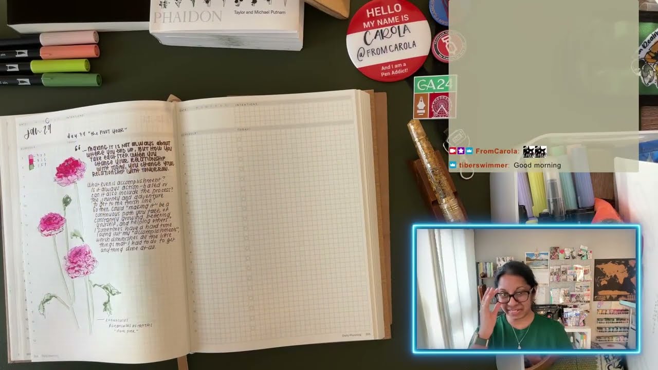 Journaling and Drawing in Hemlock & Oak Planner | Feb 2 Livestream Replay