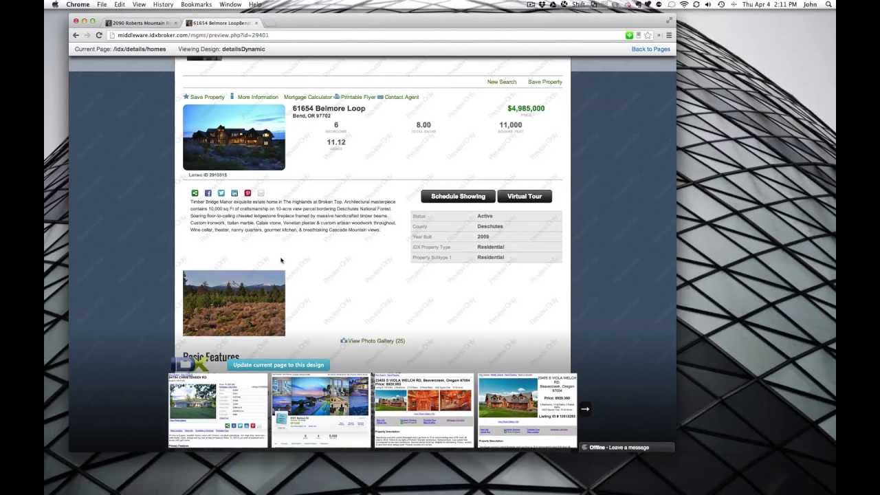 How to change the page template design in IDX Broker - Agent Avenue