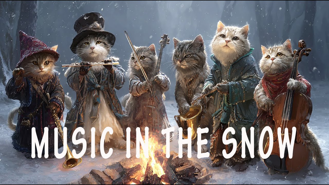 Tiny Paws, Snowy Music – Kitten Music Video