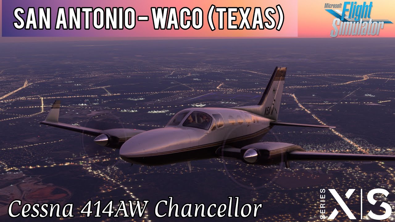 MSFS2020 Cessna 414AW • IFR VOR to VOR + DME Arc Approach (XBOX Series S)