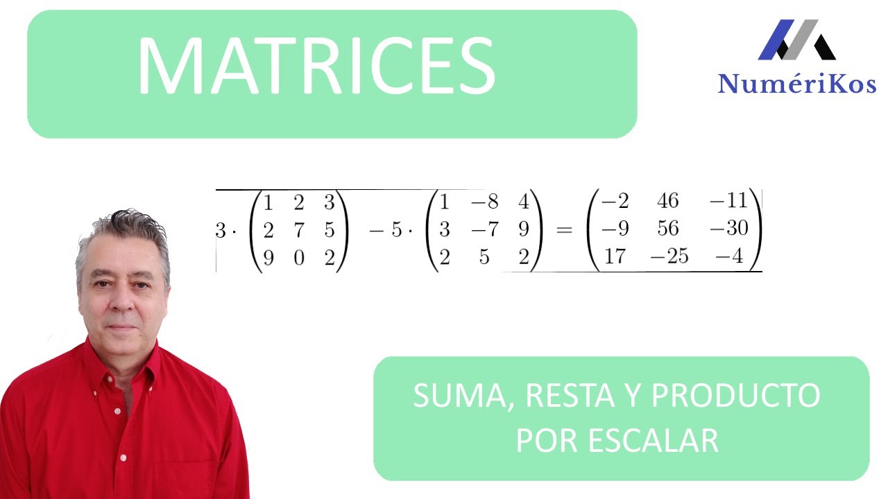 MATRICES: SUMA, RESTA Y PRODUCTO POR ESCALARES