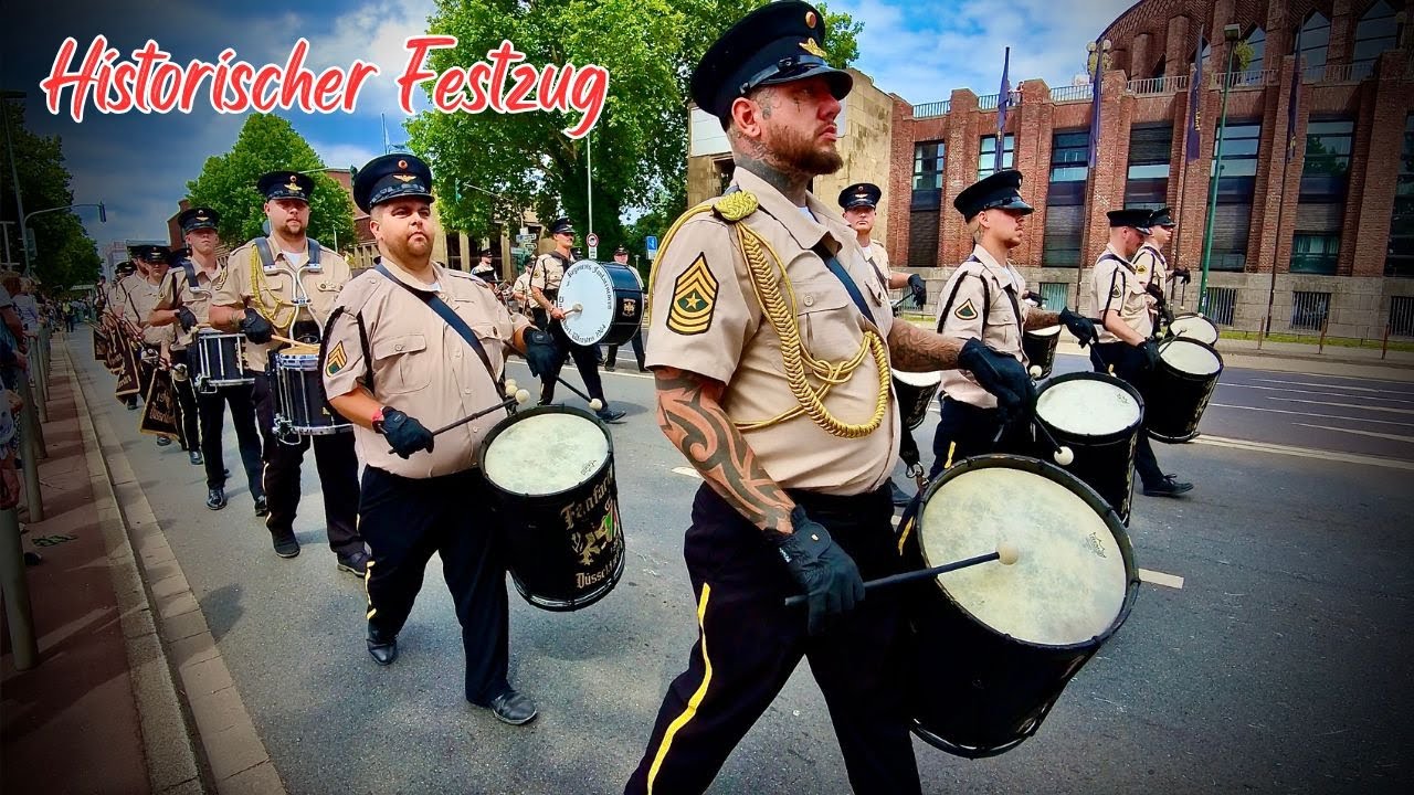 DÜSSELDORF SCHÜTZENFEST Große Parade 💐 Rheinkirmes 2025 Historischer Festzug 👏 ab Cecilienallee