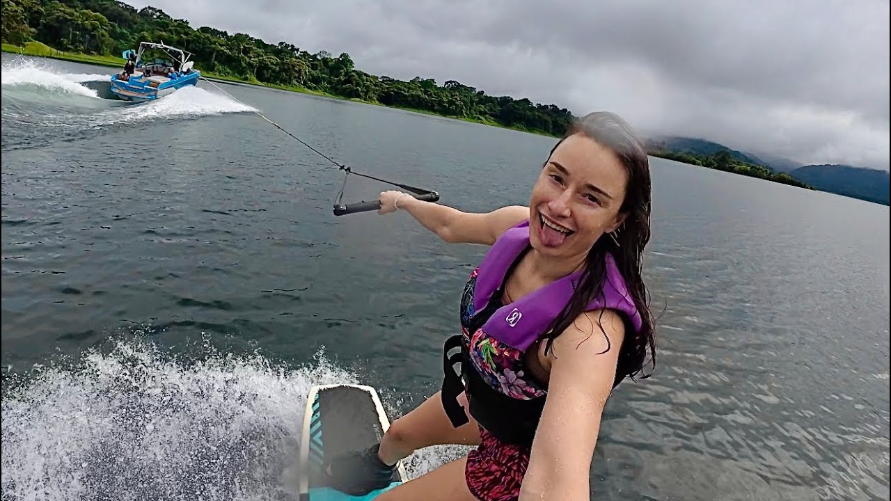 Lake Arenal wakeboarding. 🇨🇷