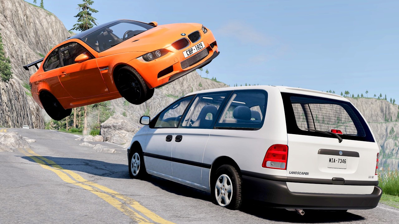 High Speed Traffic Car Crashes #173 - BeamNG Drive | CrashBoomPunk