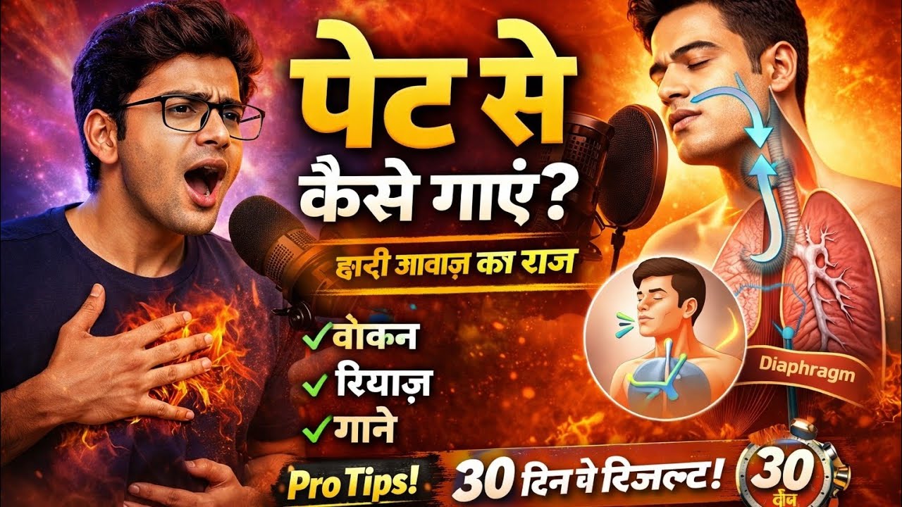 गले से नहीं पेट से गाओ ✔ | Singing Secret | पेट से गाने का सही तरीका | 30 दिन में भारी आवाज 
