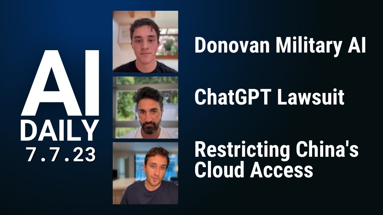 Military AI | ChatGPT Lawsuit | AI Geopolitics