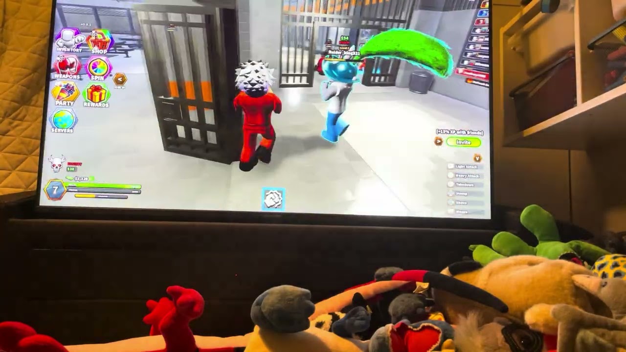 Playing prison brawl! 
