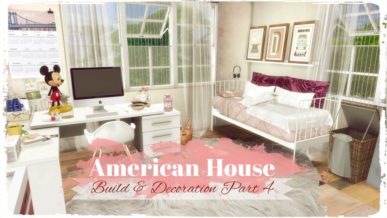 Sims 4 - American Style House (Build & Decoration) Part 4/4