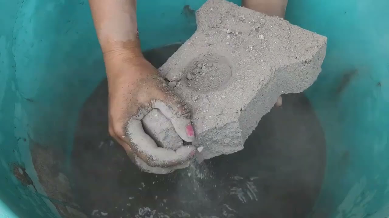 sand cement crumbling by Sa Asmr