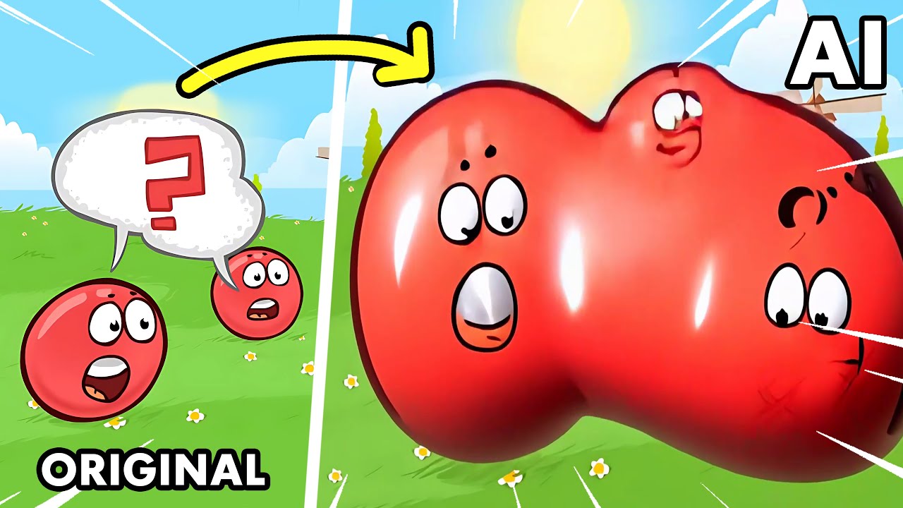 Red Ball 4 - All Cutscenes, But it's AI Generated