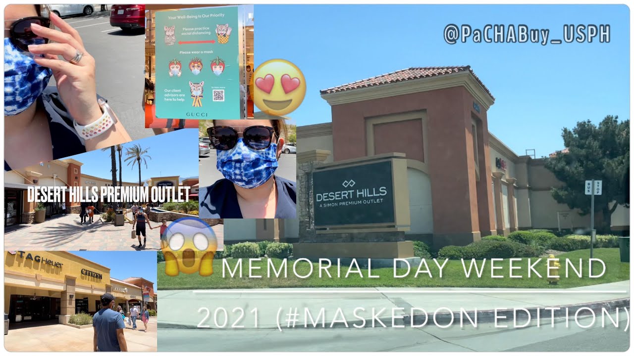 Desert Hills Premium Outlet, Cabazon Walk-through 🤩 | Memorial Day Weekend 2021 | Gucci Tour 😱