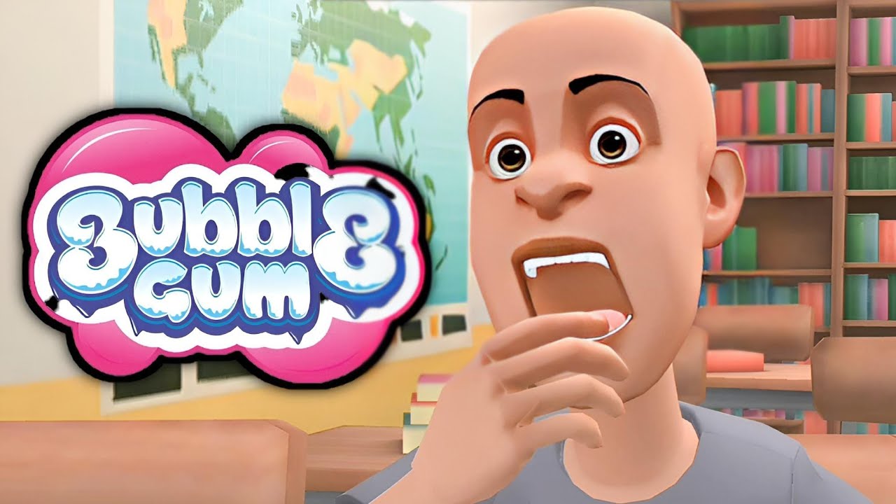 classic caillou eats Bubble Gum in class/ grounded