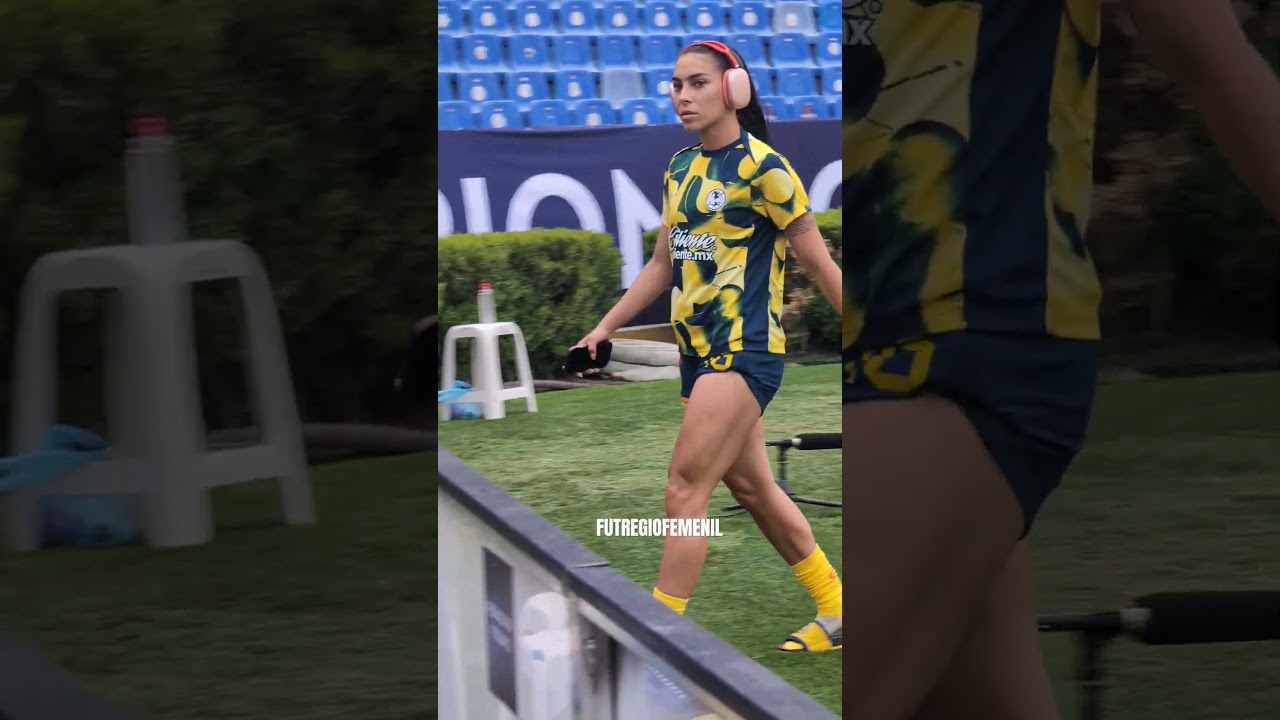 Sabrina Enciso reconocimiento de cancha #ligamx #aguilasdelamerica #clubamerica #americafemenil