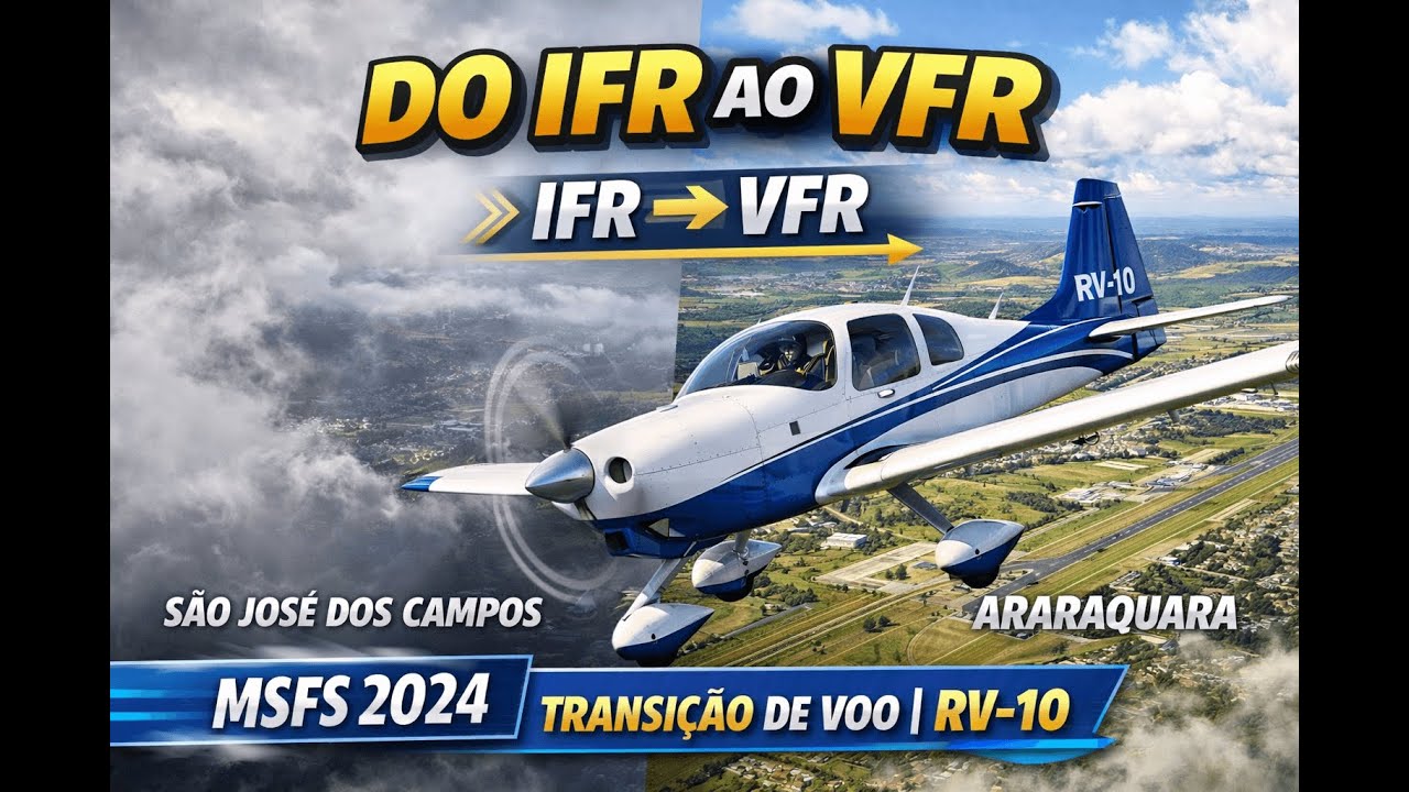 Do IFR ao VFR | RV-10 de São José dos Campos a Araraquara | MSFS 2024