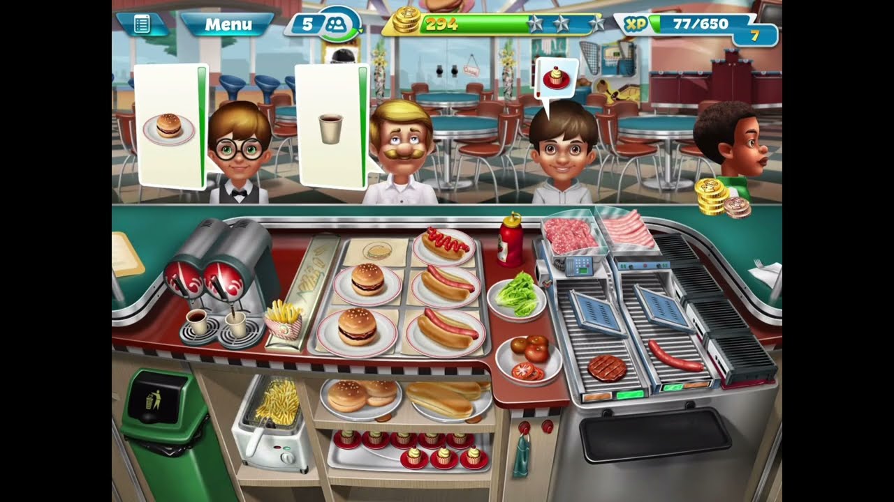 Cooking Fever (Old Version) | Episode #1 - Fast Food Court (Levels 16-22)