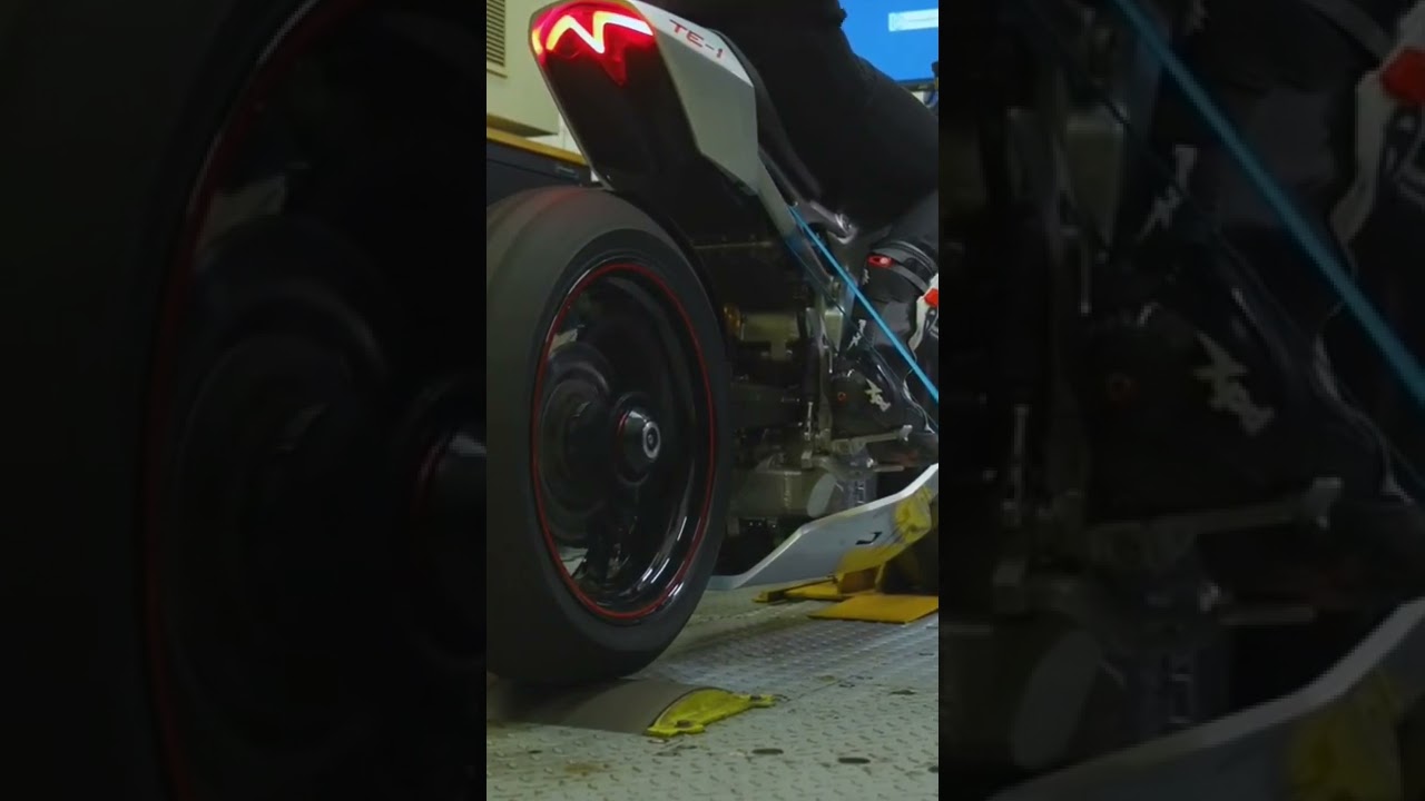 #Triumph electric motorbike TE-1 dyno test #shorts