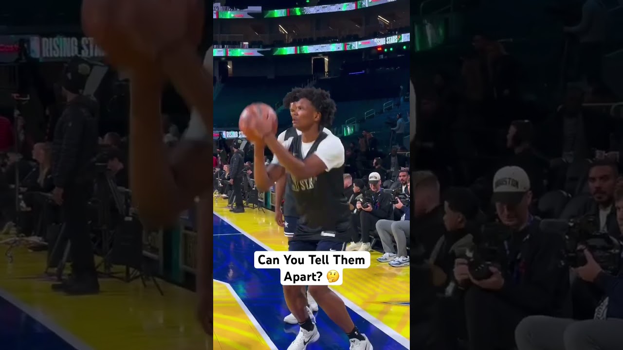 Amen & Ausar Thompson at The NBA Rising Stars Challenge #nba #nbaallstargame #viralshorts