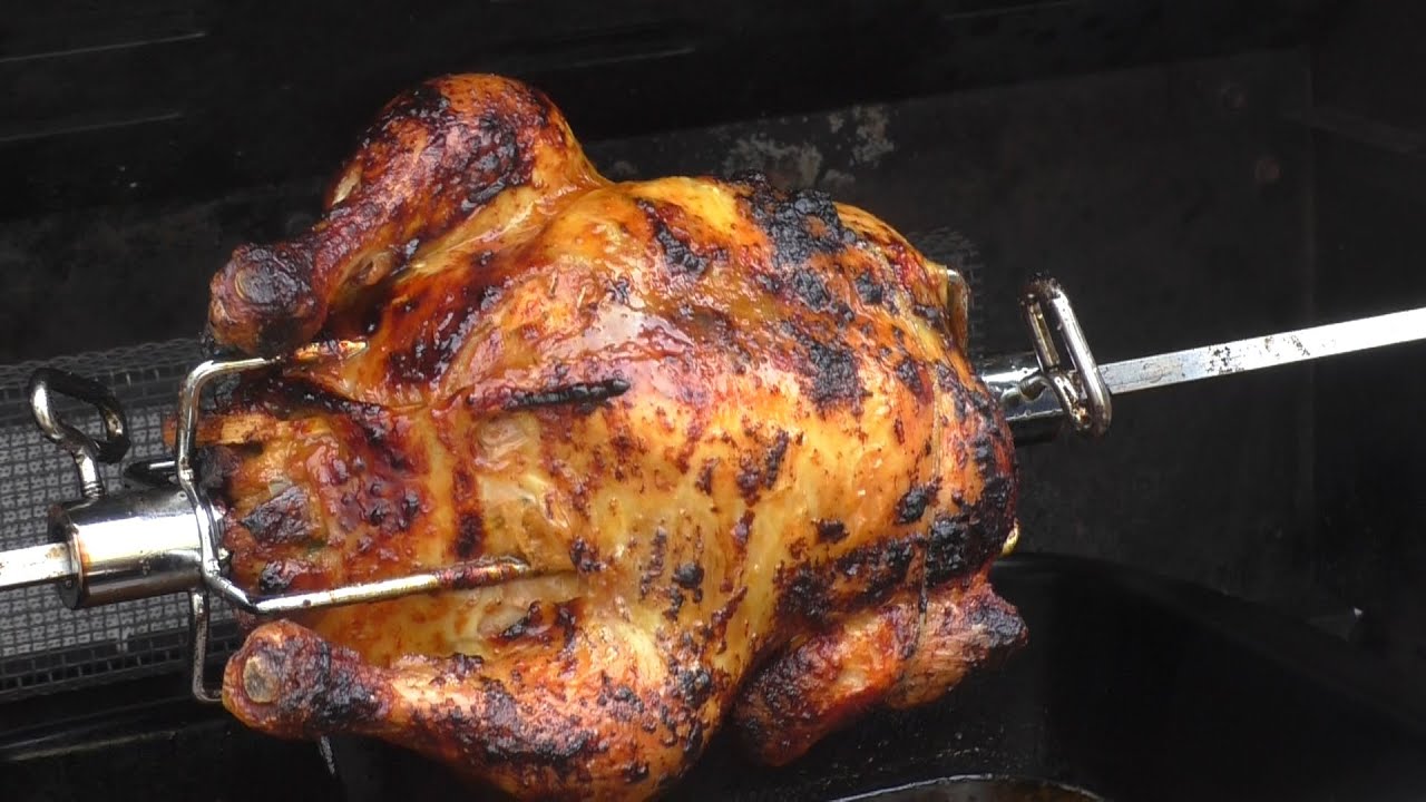 Folge 112  Gefülltes Hendl auf der Rotisserie