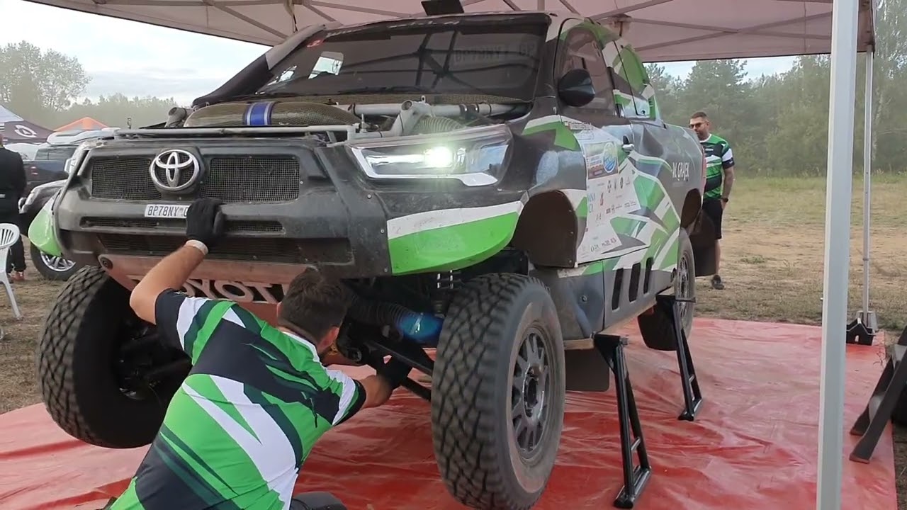 Toyota Hilux Overdrive service - gearbox test, Włodzimierz Grajek Lukasz Łaskawiec Baja Poland 2022