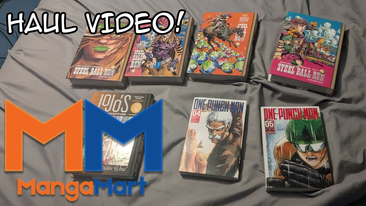 Manga Mart haul video! (JoJo's Bizarre Adventure, One Punch Man)
