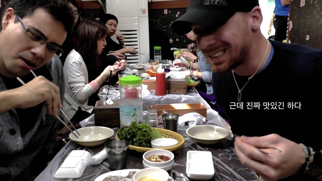 Eating live octopus in Seoul!