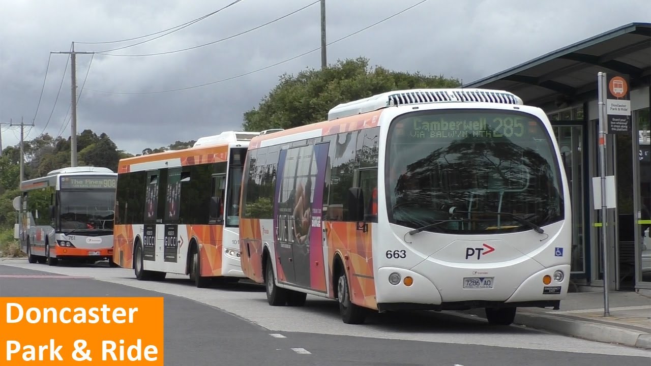 Buses at the Doncaster Park & Ride - Melbourne Transport
