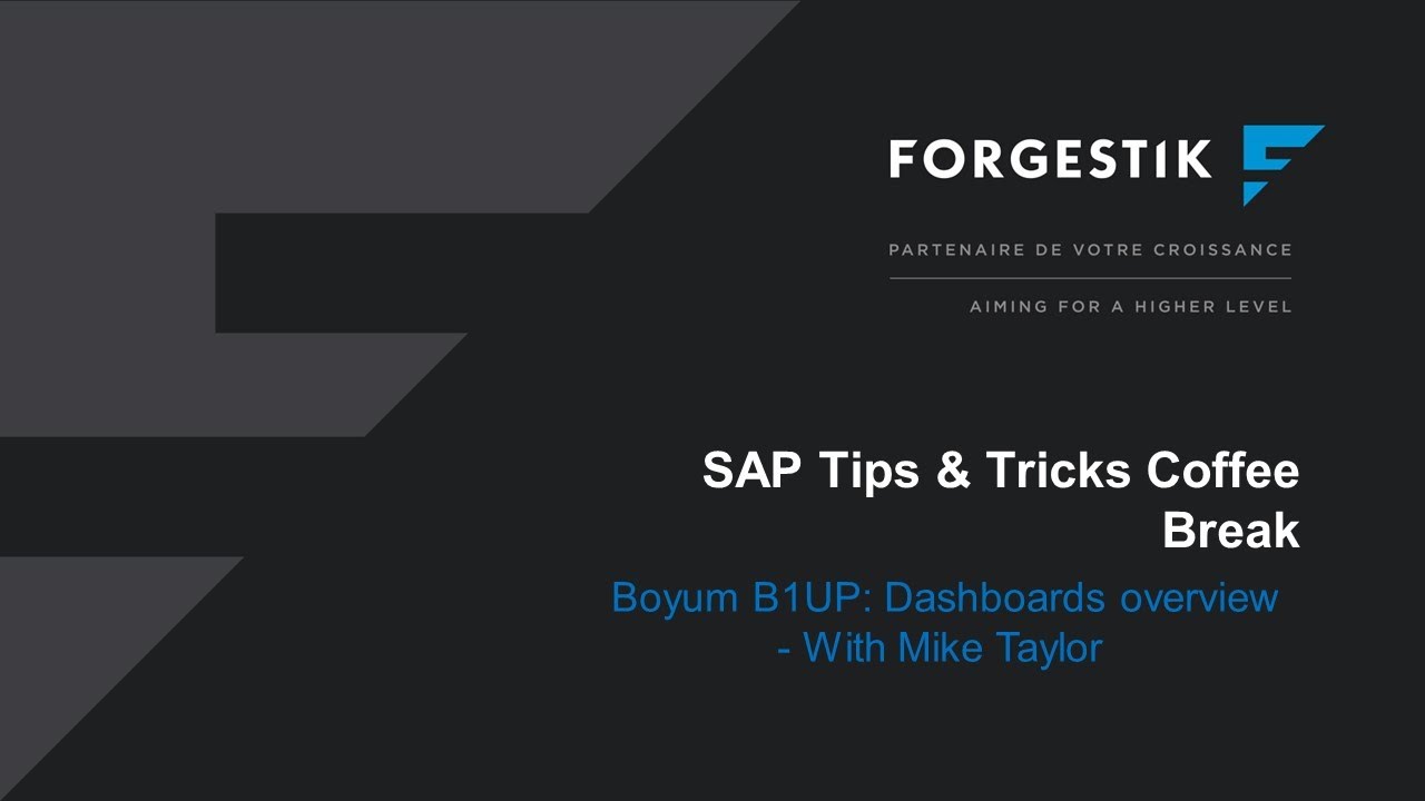 Webinar | Coffee Break | 2021 12 10 | English: Boyum B1UP: Dashboards overview