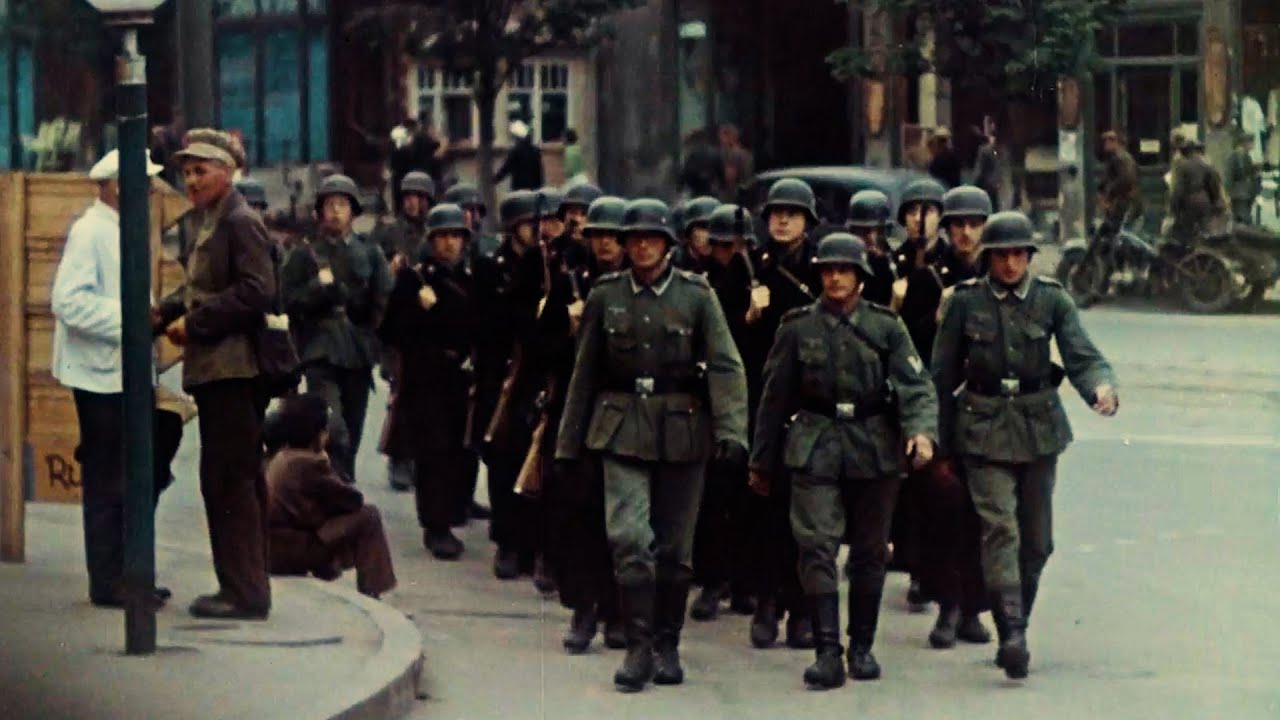 German occupation of Kharkiv, Soviet Union 1942 | (WW2 Color Footage)