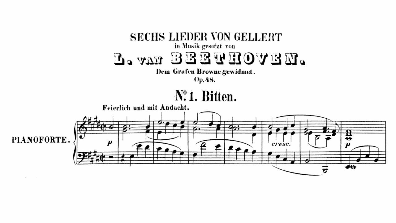 Beethoven: 6 Songs, Op. 48 (with Score)
