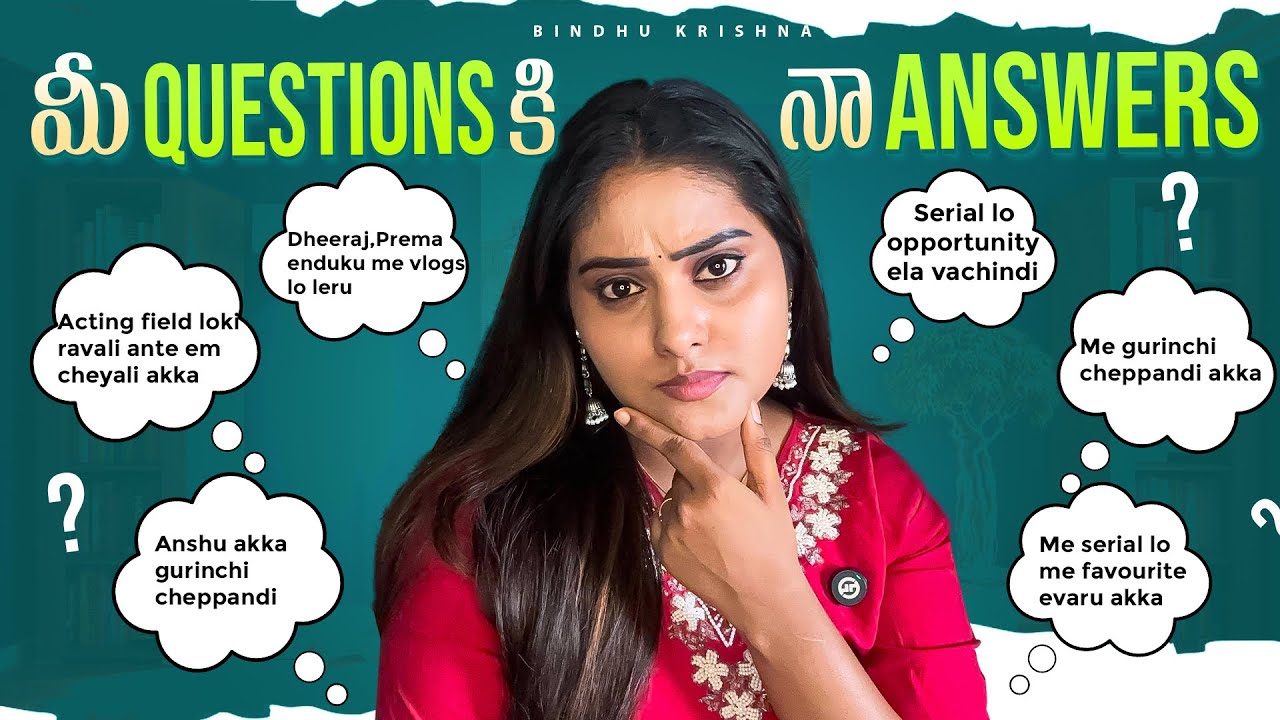మీ Questions కి నా Answers&hellip;. || Bindhu krishna || illu illalu pillalu ||