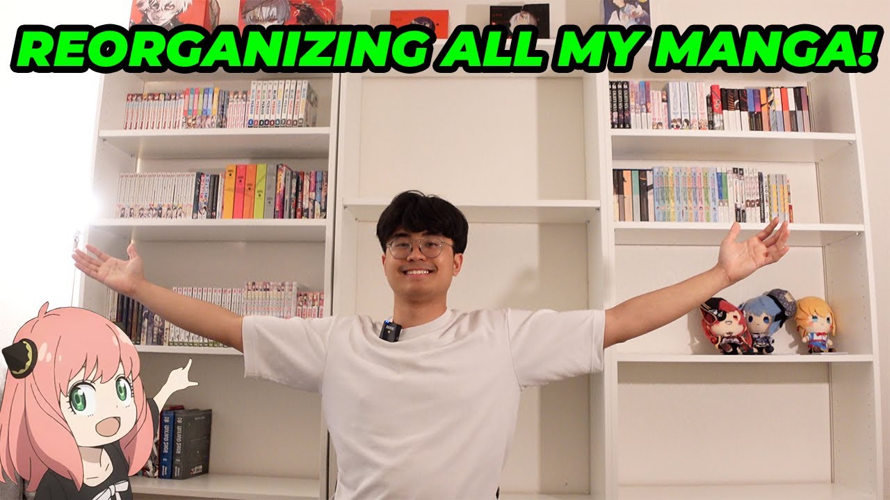 Reorganizing My WHOLE MANGA COLLECTION! | Relaxing Manga Shelving!