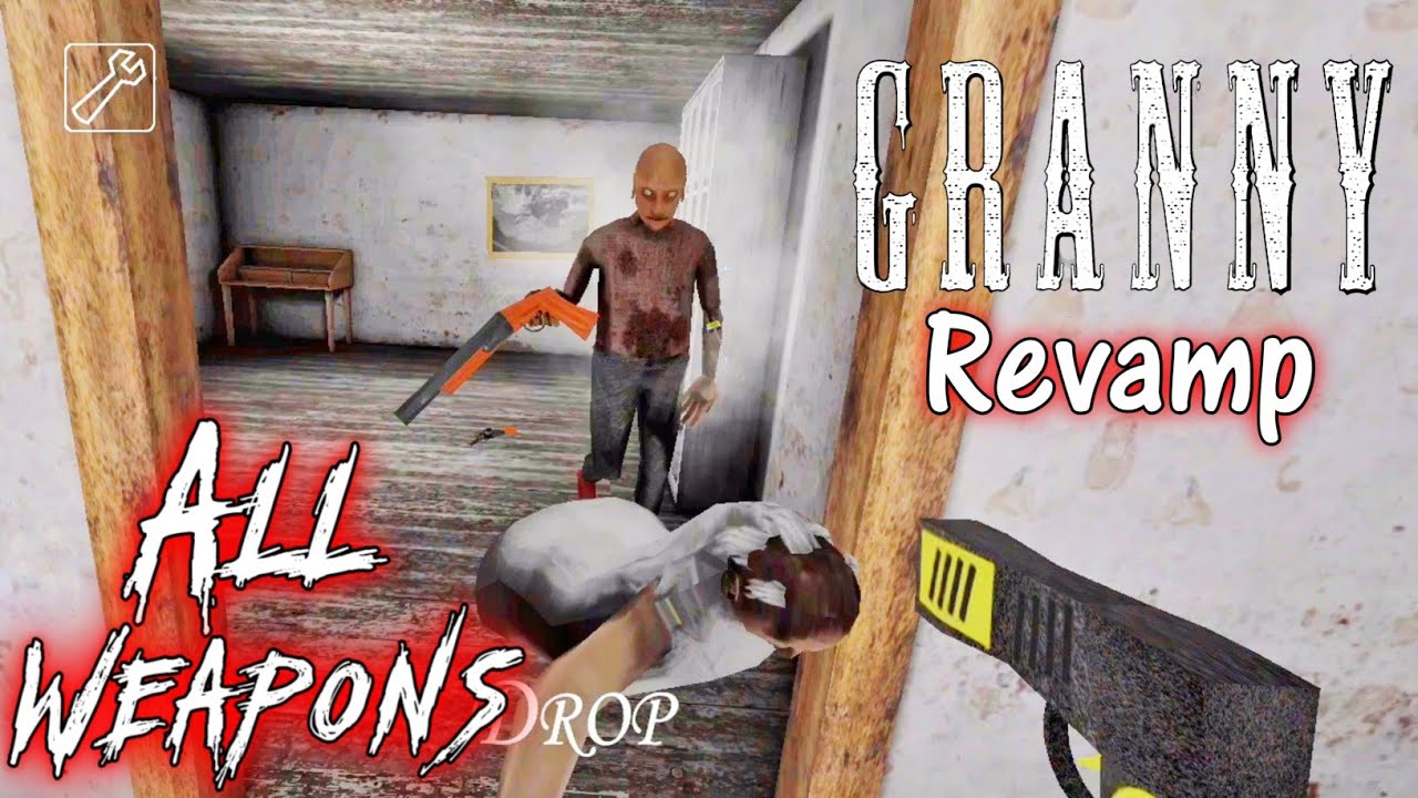 Все оружие в Granny Revamp и как его получить | Револьвер + Электрошокер + 2-ствольный дробовик