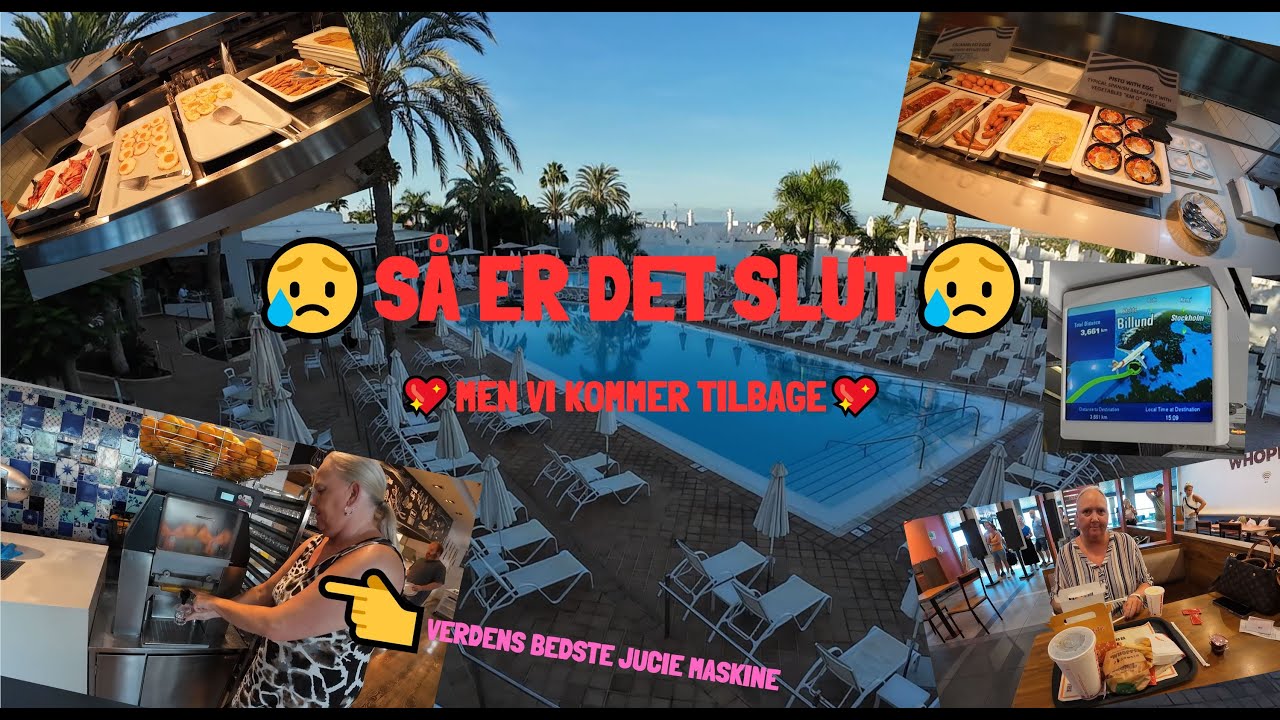 💖VI FLYVER HJEM FRA GRAN CANARIA💖 BURGER KING MAD SKUFFER I LUFTHAVNEN🎇TURISTFÆLDE🎇