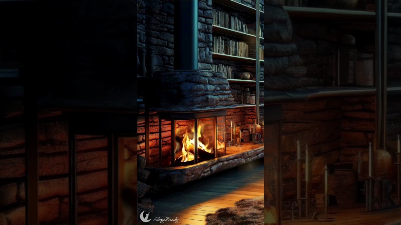 Cozy Fireplace 🔥❄️ Crackling Fire Sounds | Relax & Sleep