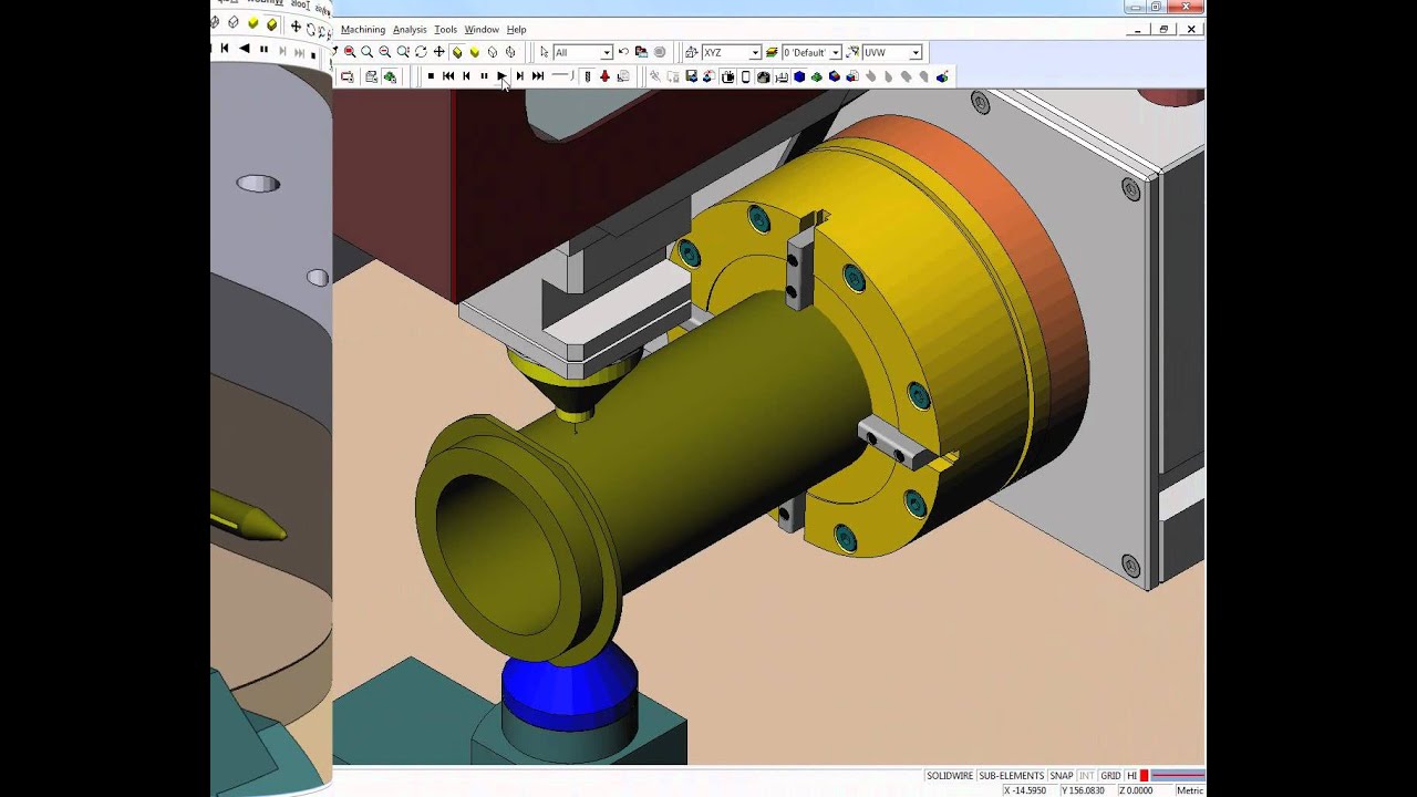 MachineWorks - EDM Rotary  Axis Simulation by ESPRIT
