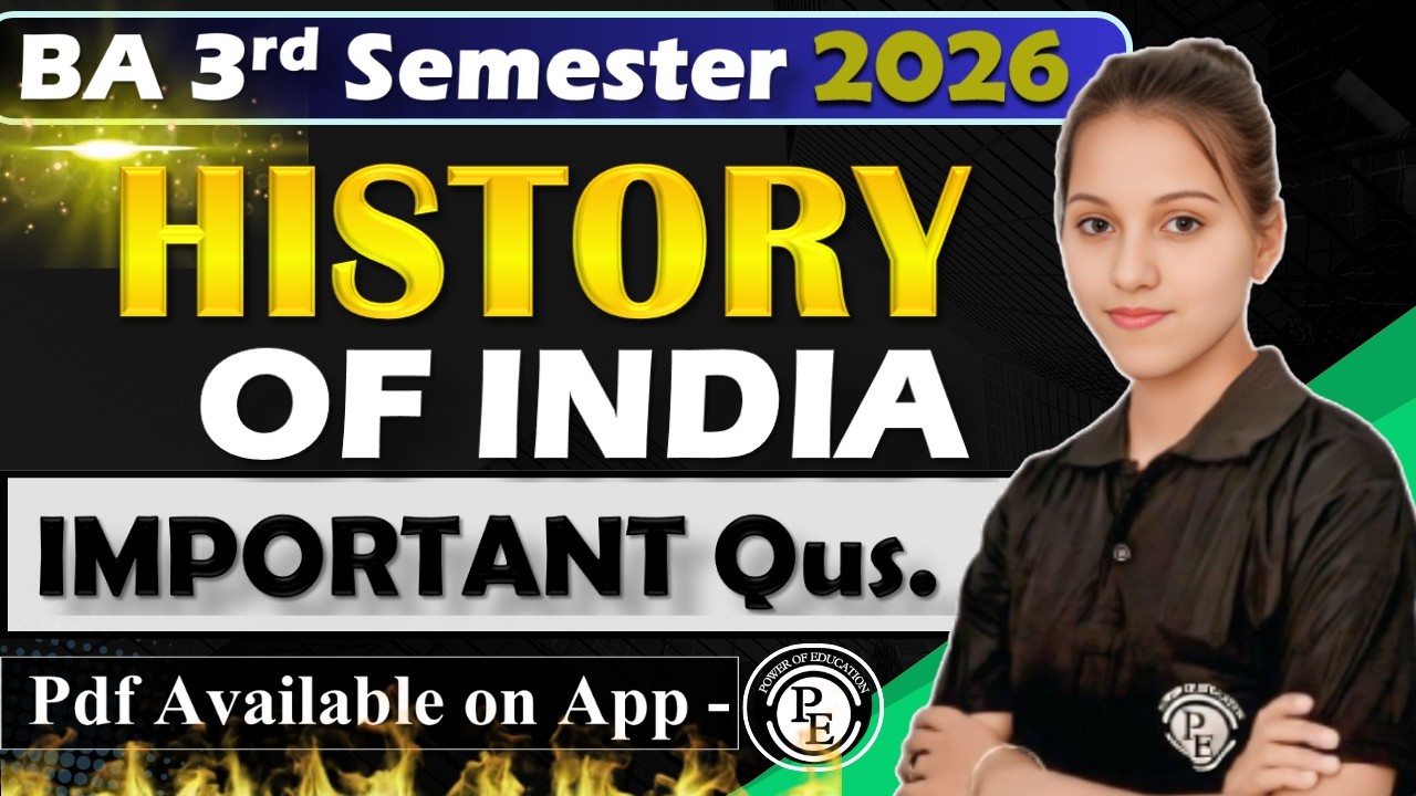 History of India || Important Question || BA 3rd Semester 2026 || MGSU, Bikaner