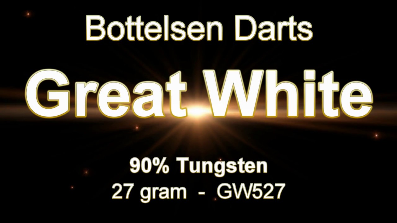 Bottelsen Great White 27 gram 90% Tungsten Darts - GW527