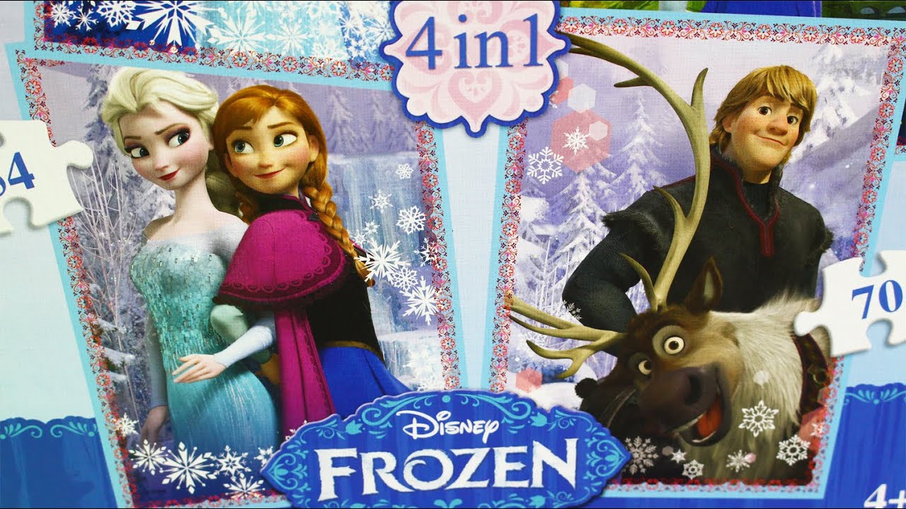 Anna & Elsa - 4in1 Jigsaw Puzzle Set - Frozen / Kraina Lodu - Puzzle Trefl - MegaDyskont.pl