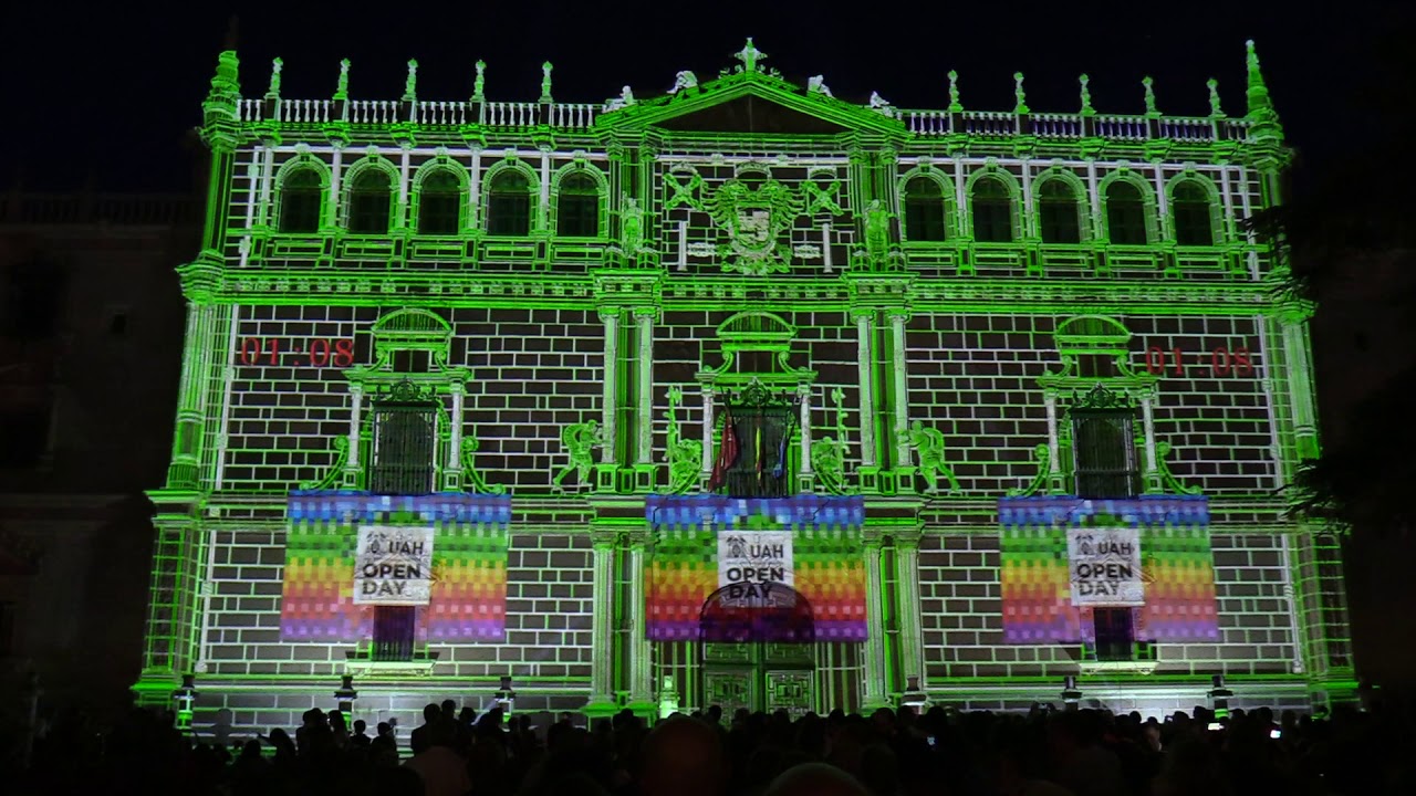 Video Mapping sobre la fachada de la Universidad de Alcalá