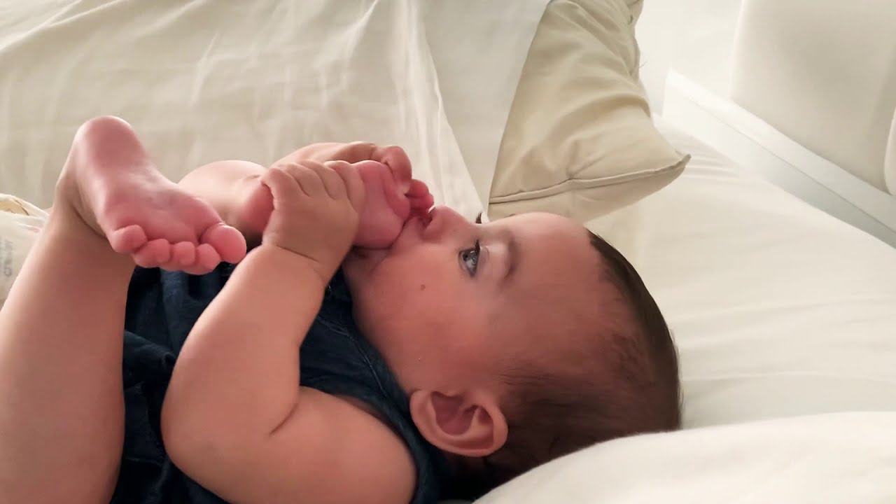 My BABY eating her TINY TOES!! Cuteness overload!!